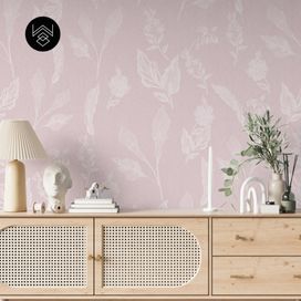 טפט פלאורס פאטרן ליין ורוד