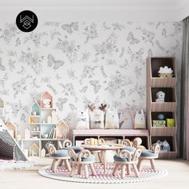 טפט באטרפליי נייס אפור