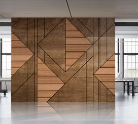 טפט ווד סטייל גיאומטרי