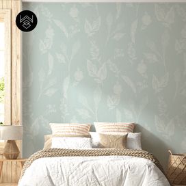 טפט פלאורס פאטרן ליין כחול