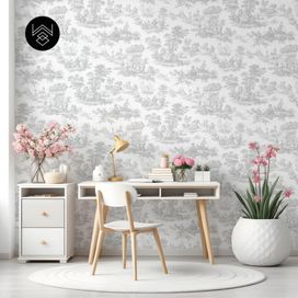 טפט ויקטוריה פאטרן אפור