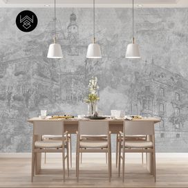 טפט מודרן סיטי 3 אפור