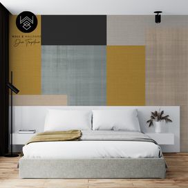 טפט מלבני פשתן צבעוני