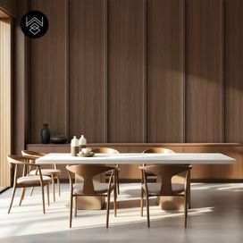 טפט דמוי פורניר אפקט חום מעושן