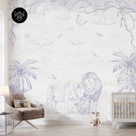 טפט מילאן אריות סגול