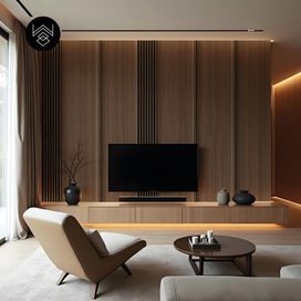 טפט דמוי פורניר אפקט סרגלים חום מעושן