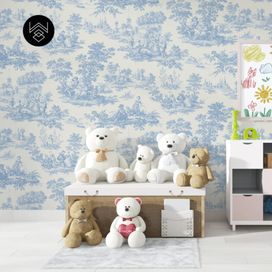 טפט ויקטוריה פאטרן כחול