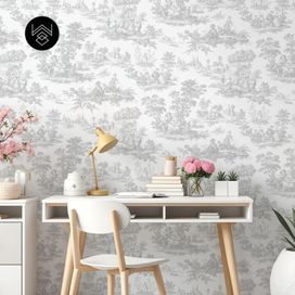 טפט ויקטוריה פאטרן אפור