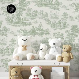 טפט ויקטוריה פאטרן ירוק