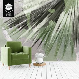 טפט טרופי ירוק מלוכלך