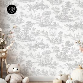 טפט ויקטוריה פאטרן אפור