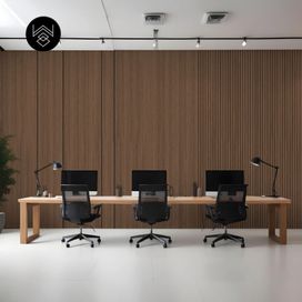 טפט דמוי פורניר עץ חום מעושן