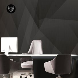 טפט גאומטרי פייד 3 שחור