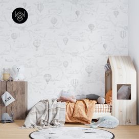 טפט מילאן פורח אפור