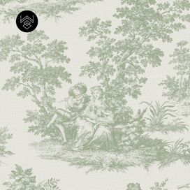 טפט ויקטוריה פאטרן ירוק