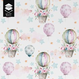 טפט וואטרקולור פלורל איר בלונס