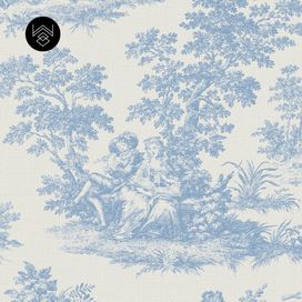 טפט ויקטוריה פאטרן כחול