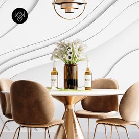 טפט בוהו פיינט ביג לבן