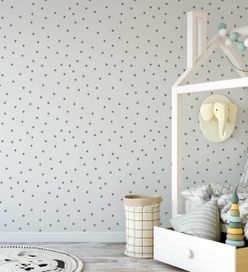 טפט קונפטי סטייל לבן אפור