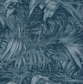 טפט עלים דגרדה בניצנוץ עדין כחול