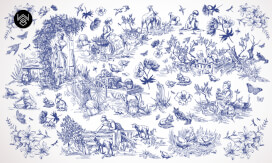 טפט ויקטוריה קידס כחול