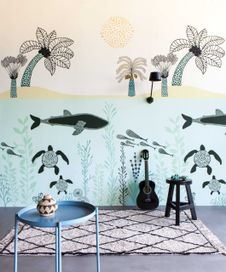 טפט סיפורי ילדים Underwater world aqua