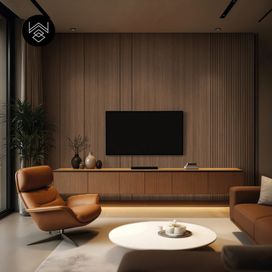 טפט דמוי פורניר עץ חום מעושן