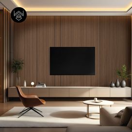 טפט דמוי פורניר עץ חום מעושן