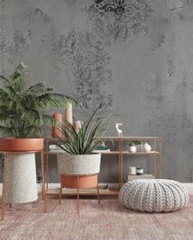 טפט ערבסק משופשף אפור