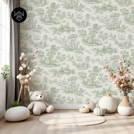 טפט ויקטוריה פאטרן ירוק