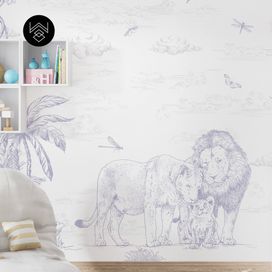 טפט מילאן אריות סגול