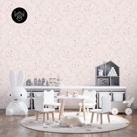 טפט ראביט אוריינט ורוד