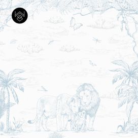 טפט מילאן אריות כחול