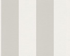 טפט פסים רחבים אפור לבן