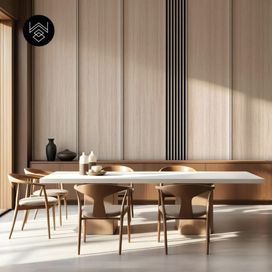 טפט דמוי פורניר אפקט סרגלים אלון מולבן