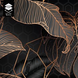 טפט בלק גולד פאלם