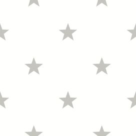 טפט כוכבים בינוני אפור לבן